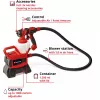 Power X-Change sistema de pulverização de tinta a bateria TE-SY 18/90 Li-Solo, 18 volts, pistola de pulverização vermelho/preto, sem bateria e carregador