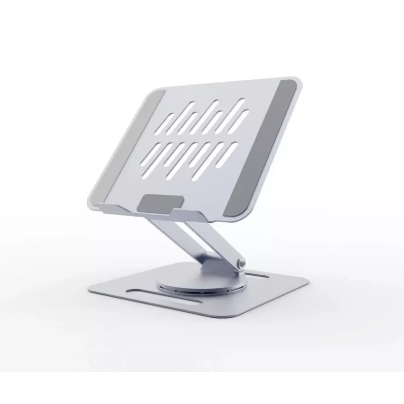 Suporte elevatório para portátil GEMBIRD NBS-DR1-01 – base rotativa, altura ajustável, cinzento espacial