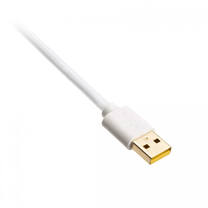 Cabo espiral USB Ducky White Edition DACOC2-WHT1, removível, design espiral branco
