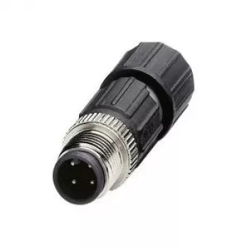 Conector de cabo M12 Phoenix Contact 1641691 preto - aço inoxidável (1641691)