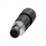 Conector de cabo M12 Phoenix Contact 1641691 preto - aço inoxidável (1641691)