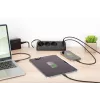 Extensão elétrica DIGITUS 3 tomadas com 2×USB-A & 1×USB-C, 3 tomadas AC tipo E/F, cabo de 1,5 m, preto