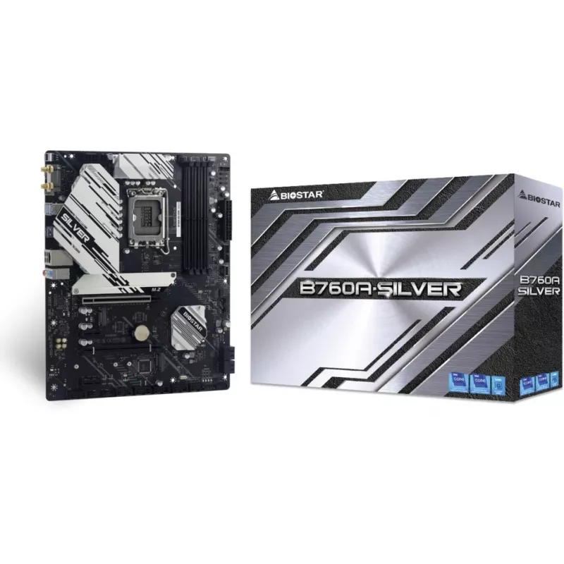 Placa principal Biostar B760A-SILVER, Intel B760, LGA 1700, ATX, DDR5