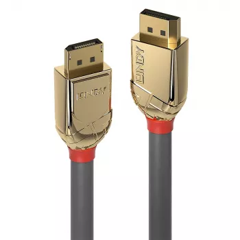 Cabo DisplayPort 1.2 Lindy 20m, Gold Line, 20 m, DisplayPort, DisplayPort, ficha, ficha, 4096 x 2160 píxeis