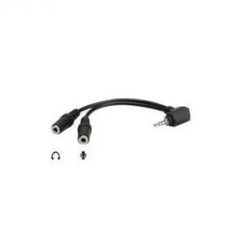 ROLINE Adaptador de headset - ficha mini de 4 polos macho para mini-phone estéreo 3,5 mm fêmea