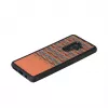 Capa para smartphone Man and Wood para Samsung Galaxy S9 Plus — padrão xadrez castanho com rebordo preto
