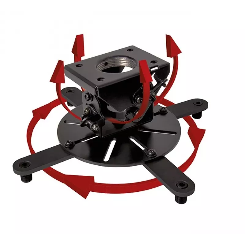 Suporte de teto para projetor B-TECH BT899-XL — suporte de teto, capacidade 25 kg, preto