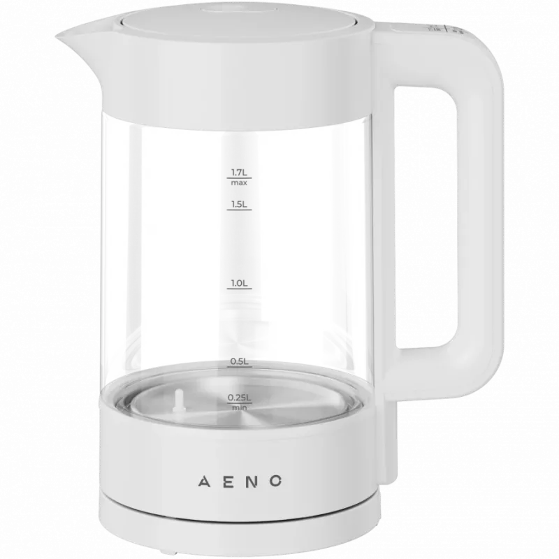 Chaleira elétrica, branca, 220-240V, 1850-2200W, 1,7L, função de manutenção de temperatura 30 min., 40,60,80,90,100, painel de controlo no punho