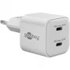 Carregador duplo rápido USB-C Nano, PD, GaN, 35 Watt (branco, 2x USB-C, Power Delivery 3.0)