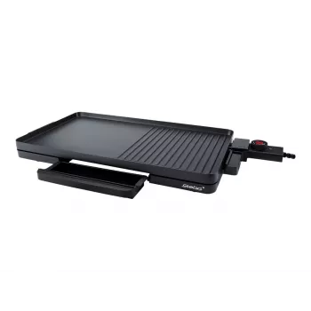 Grelhador de mesa elétrico Steba VG 30 fino com regulação de temperatura ajustável, preto