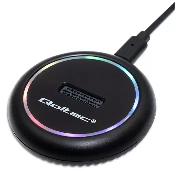 Qoltec 52275 Dock para SSD M.2, SATA/NVMe, USB-C