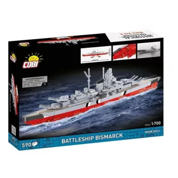 Conjunto de construção Cobi Couraçado Bismarck modelo, 590 peças
