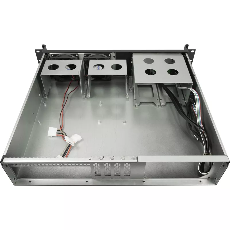 Inter-Tech 2U-K-240L chassis de servidor rack 2U para Micro-ATX, preto