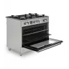 Fogão misto a gás e elétrico de instalação livre Ravanson KWGE-K90, 5 zonas de cozedura, 90 cm, inox