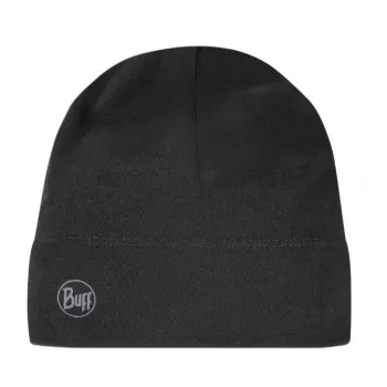 Gorro Buff Merino Midweight — Solid preto, tamanho único, lã merino, outono/inverno, desporto