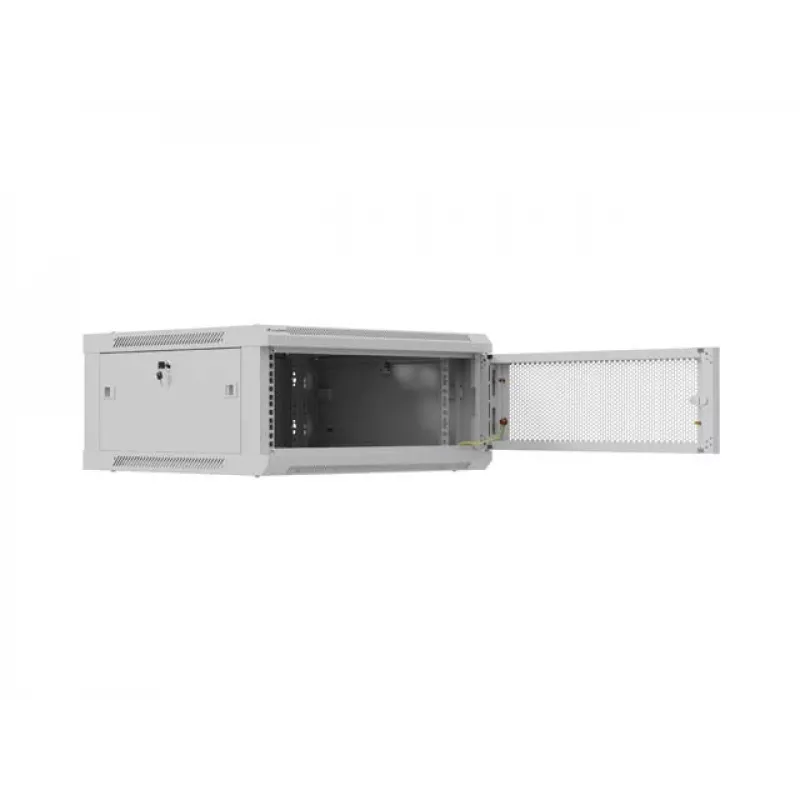 Armário de instalação 19 polegadas para montagem na parede LANBERG 4U 600x600 mm, cinzento