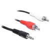Cabo de áudio 3,5 mm/2 x RCA DeLOCK 84212