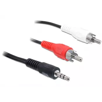 Cabo de áudio 3,5 mm/2 x RCA DeLOCK 84212