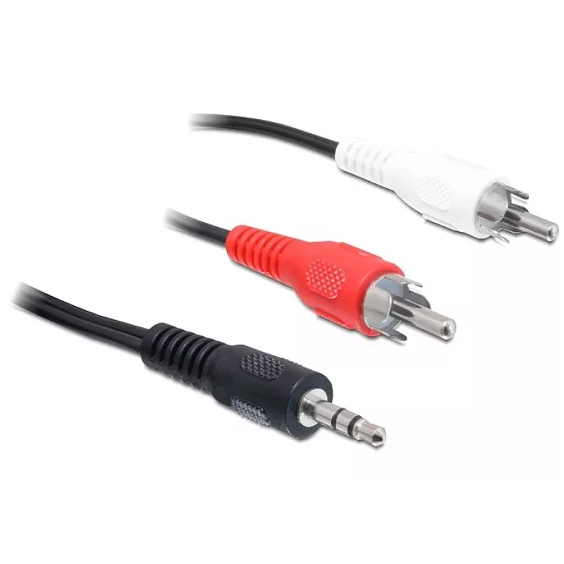 Cabo de áudio 3,5 mm/2 x RCA DeLOCK 84212