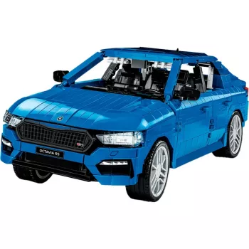 Blocos de construção Cobi Skoda Octavia RS modelo (2405 peças), a partir dos 10 anos, preto/azul