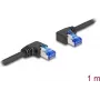 Cabo de rede DeLOCK RJ45 Cat.6A S/FTP angular direita esquerda 1 m preto