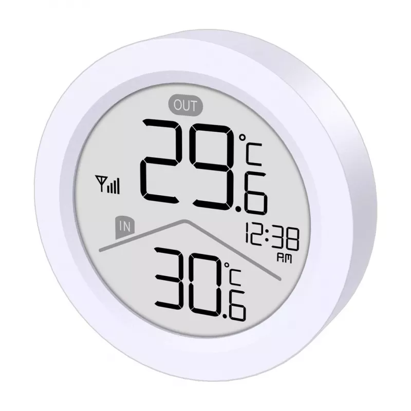 Estação meteorológica sem fios GreenBlue, temperatura IN/OUT, relógio, °C/°F selecionável, alcance até 60 m, GB162
