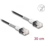 Cabo de rede DeLOCK RJ45 0,3 m Cat.6A UTP fino preto