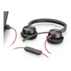 Headset POLY Blackwire C5220 com fios USB-C para escritório e call center