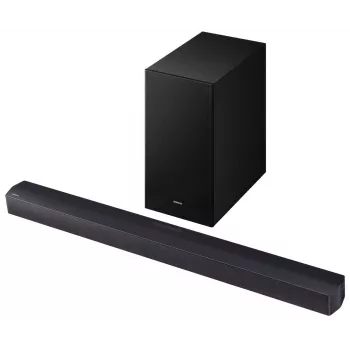 Barra de som Samsung HW-B450F/EN 2.1 canais Bluetooth com subwoofer sem fios, 300 W RMS, Dolby Audio, ARC