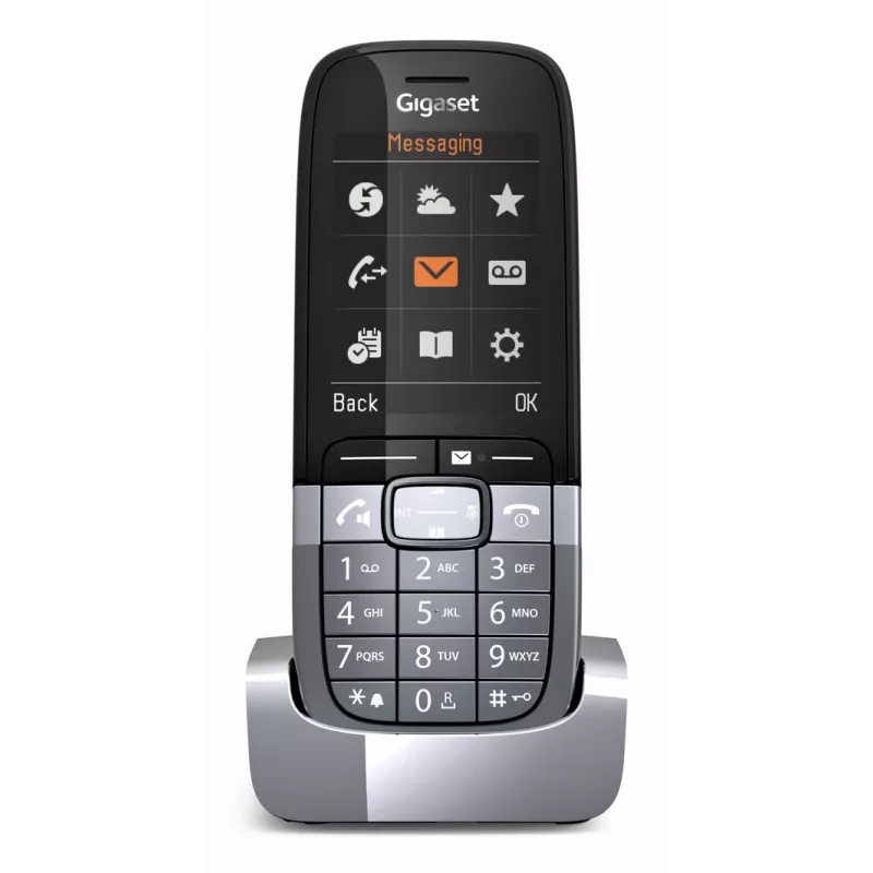 Telefone DECT Gigaset SL850H Pro com identificação de chamadas titânio