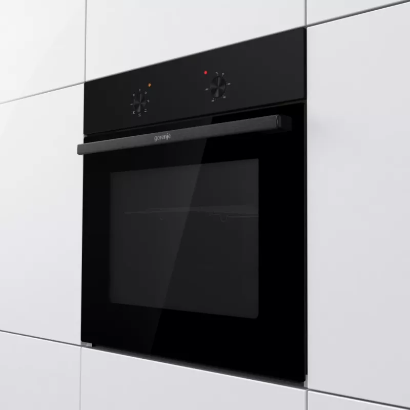 Forno Gorenje | BO6615E01B | 60 L | Elétrico | EnamelClean | Botões basculantes | Altura 59,5 cm | Largura 59,5 cm | Preto