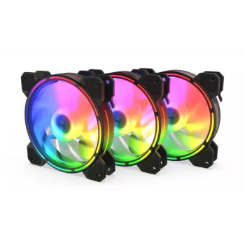 Pack de 3 ventoinhas para caixa KRUX Lunar 120 ARGB