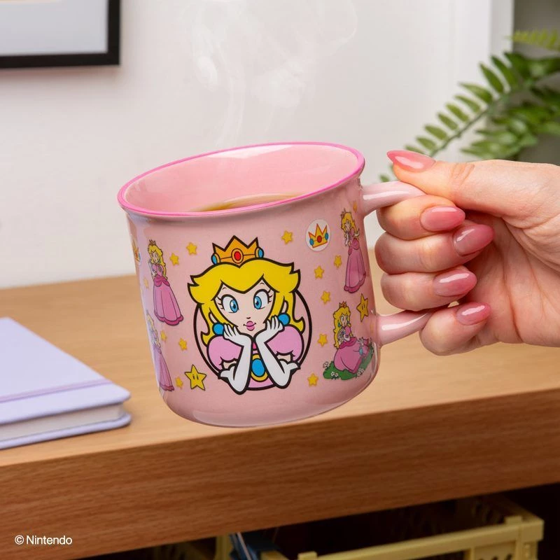 Paladone Super Mario Princess Peach caneca termossensível