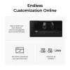 Rato Keychron M6 destro universal — ótico, RF sem fios + Bluetooth + USB-C, 30000 DPI, preto