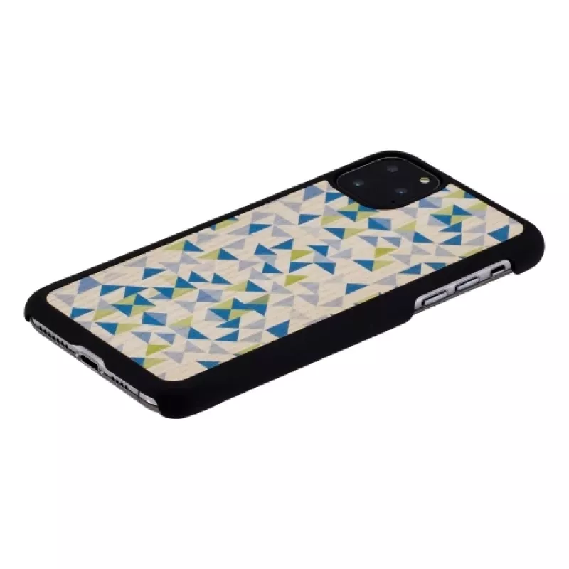 Capa para smartphone man and wood para iPhone 11 Pro Max — triângulo azul, cobertura de proteção preta