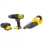 Stanley SFMCK219D1-QW conjunto de ferramentas a bateria de 18V com bateria, 2 peças
