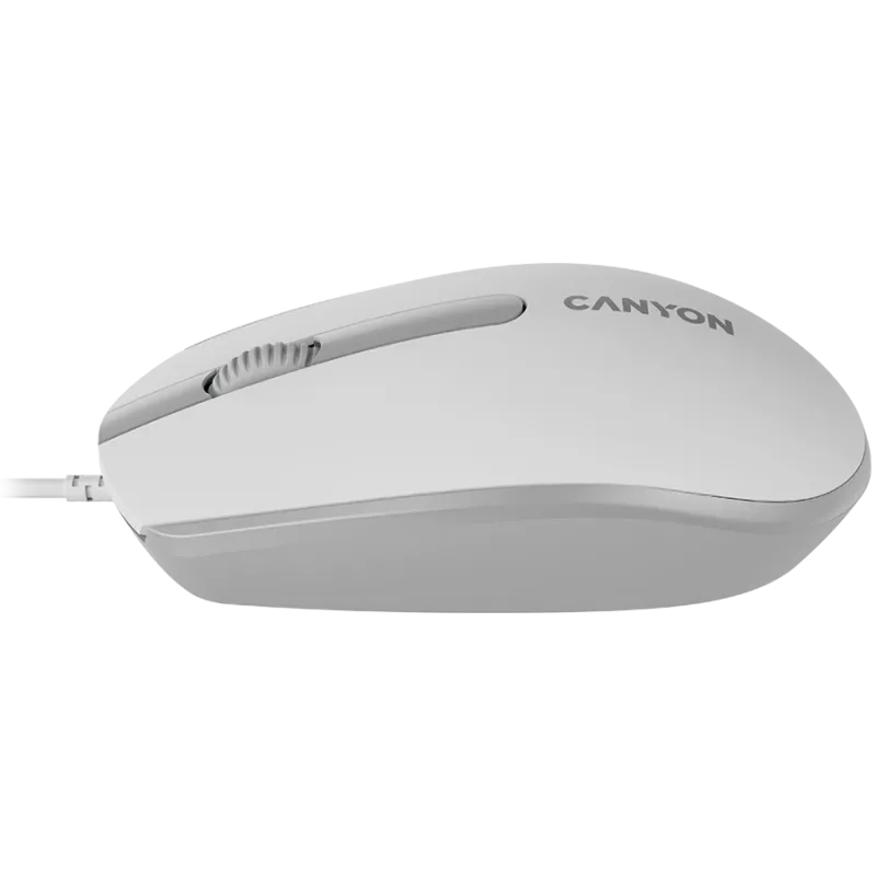 Rato CANYON M-10 com cabo branco cinzento