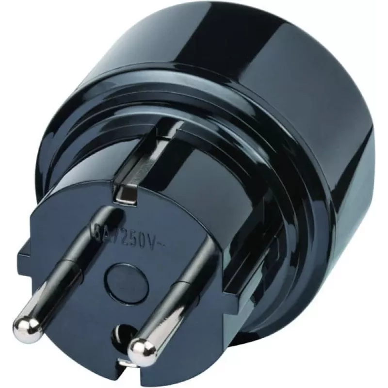Adaptador de viagem EUA, Japão/ficha com terra, adaptador de tomada preto