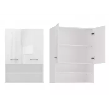 Armário de casa de banho Topeshop POLA MINI DK em branco brilhante branco