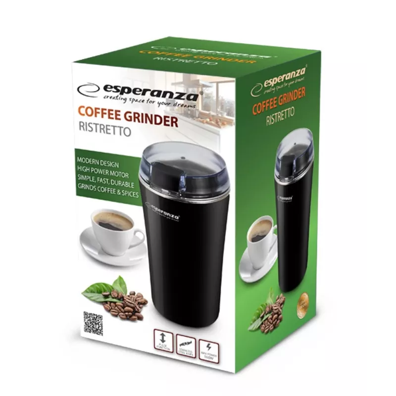 Moinho de café com lâminas ESPERANZA EKC008K — 160 W, capacidade 70 g, preto