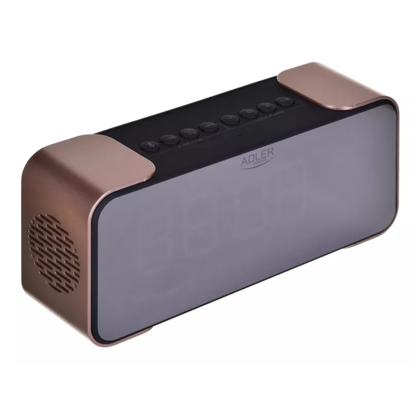 Despertador digital Adler AD 1190CR — ecrã LED, rádio FM, Bluetooth, leitor SD, bateria de 2600 mAh