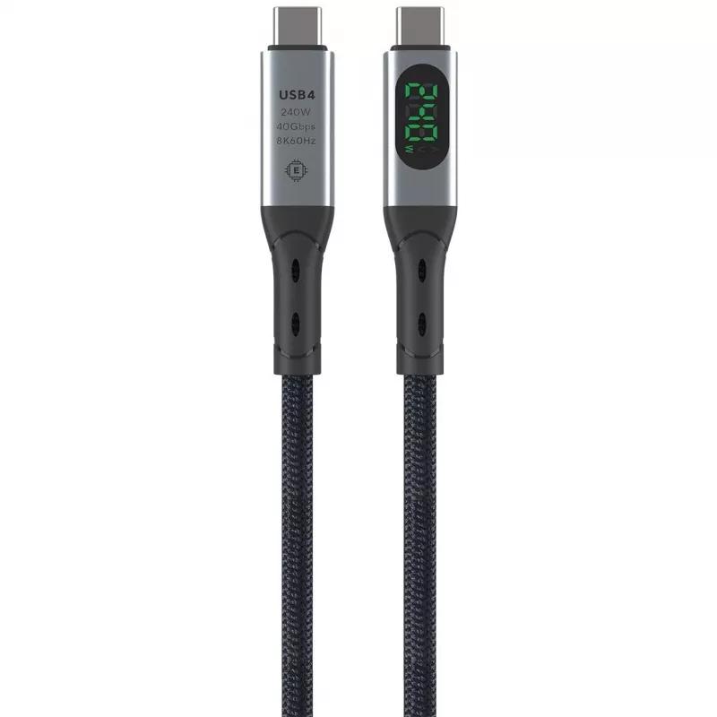 Cabo USB 4smarts 541438 USB4 Gen 2x2 1,5 m USB-C preto cinzento