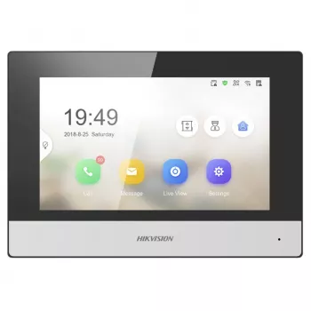 Videoporteiro Hikvision DS-KH6320-WTE1 17,8 cm (7 polegadas) preto, prateado