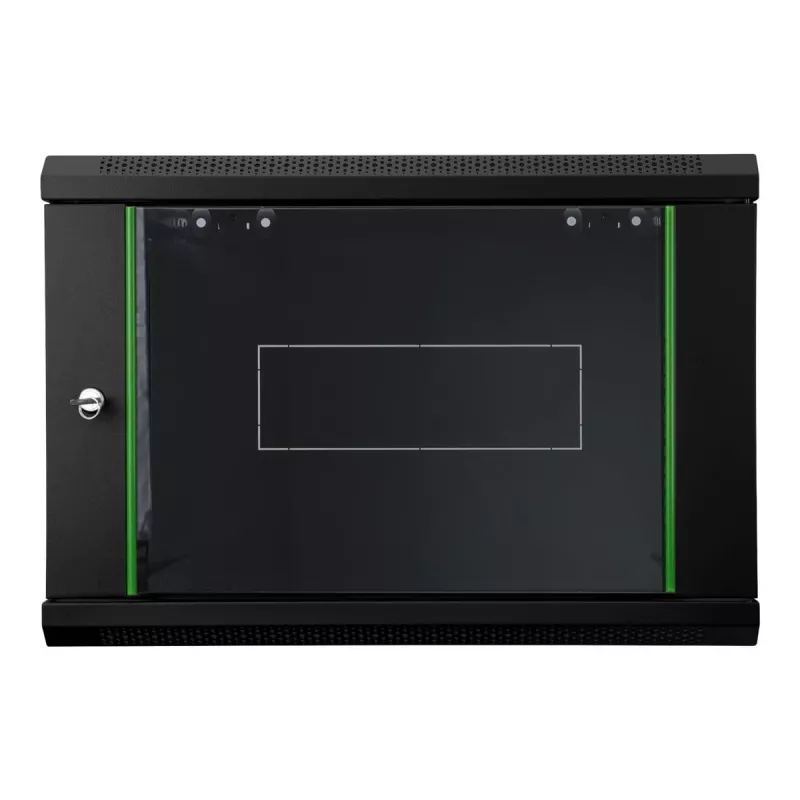 DIGITUS Dynamic Basic DN-19 16-U-EC-SW - armário - armário de rede - adequado para montagem na parede - preto, RAL 9005 - 12U - 48.3 cm (19)