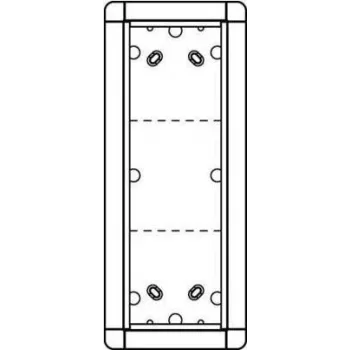 Moldura de montagem à superfície Schneider Electric, 3 módulos, 133×326 mm, modelo 1883320