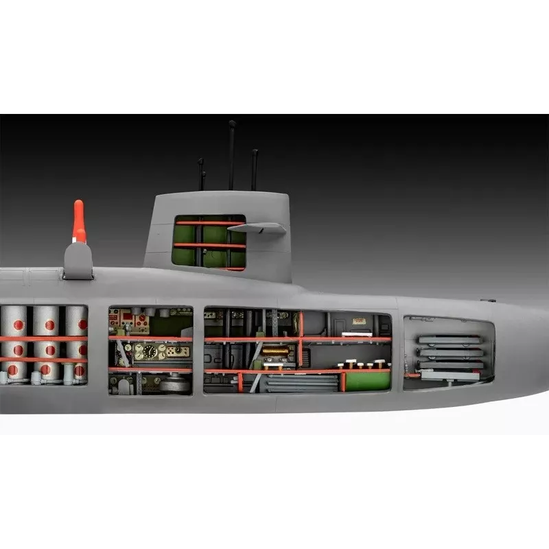 Maquete de navio em plástico REVELL S.S.B. Abraham Lincoln escala 1/253 kit