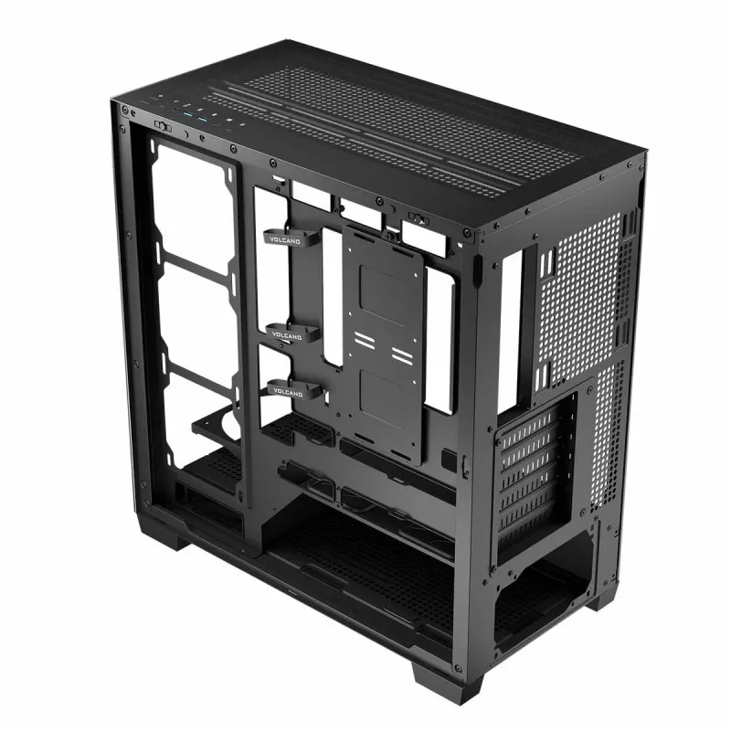 Caixa de PC MODECOM Volcano Stellar NF ATX Midi Tower, vidro temperado, preto, suporta ATX/micro ATX, GPU até 420 mm, cooler da CPU 175 mm