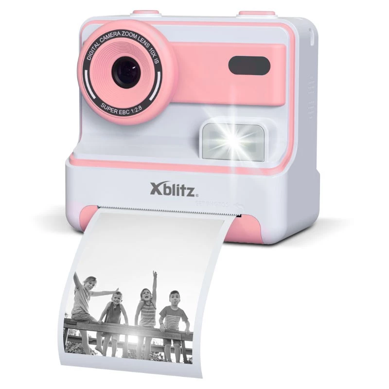 Xblitz FLASH PINK Câmara instantânea com impressora térmica para crianças