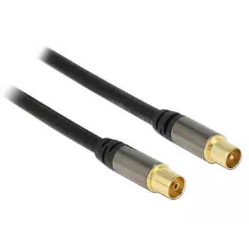 Cabo coaxial DeLOCK 88924 IEC RG-6/U 3 m preto