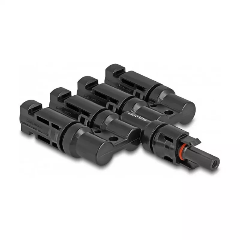 Conector para painel solar DeLOCK DL4 1 x fêmea para 4 x macho preto